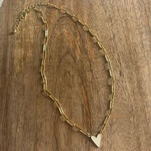 Uncommon James gold and white heart necklace